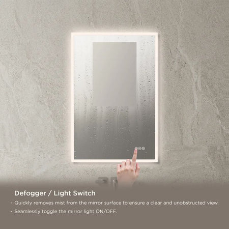 Blossom Beta LED Backlit Mirror with Frosted Sides and Built-In Defogger - Quality Home Distribution
