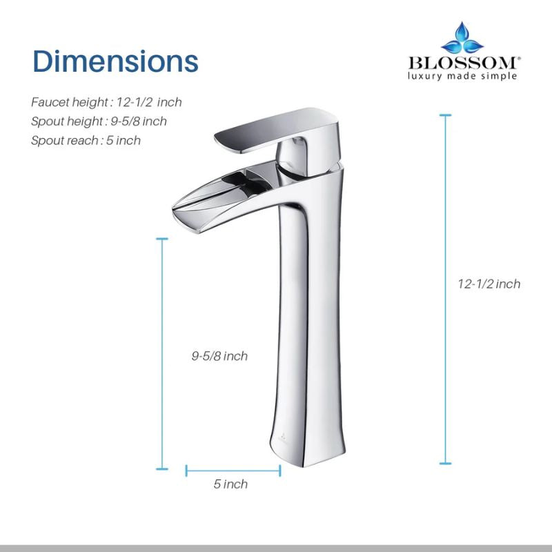 Blossom F01-305 Single Handle Bathroom Faucet – 4-Piece Contractor Value Pack - Quality Home Distribution