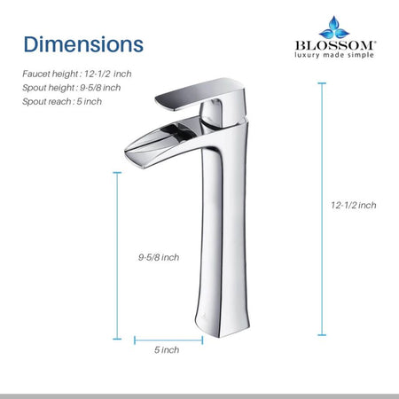Blossom F01-305 Single Handle Bathroom Faucet – 4-Piece Contractor Value Pack - Quality Home Distribution