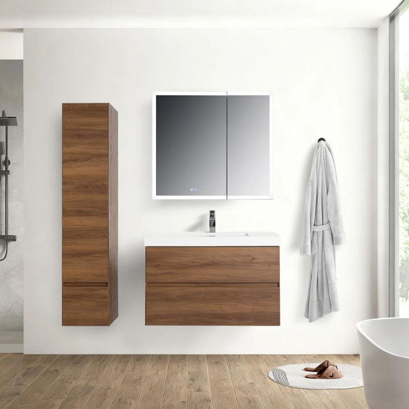 Blossom Assisi 036 Modern Wall-Hung Bathroom Vanity with Soft-Close Drawers - QHD