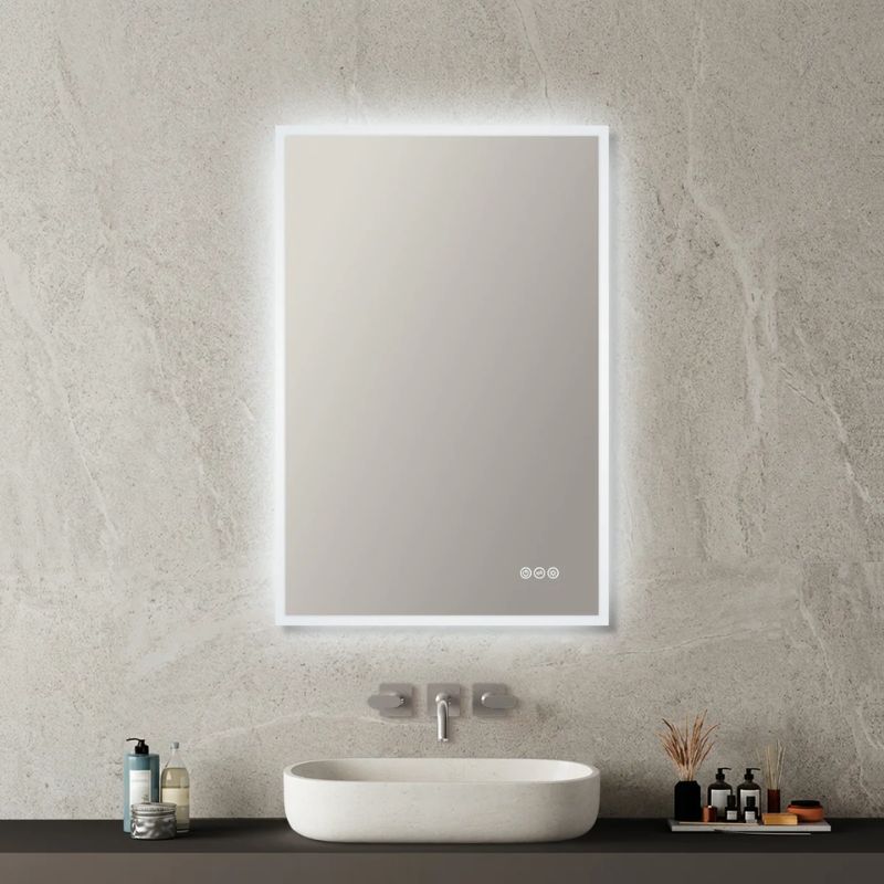 Blossom Beta LED Backlit Mirror with Frosted Sides and Built-In Defogger - Quality Home Distribution