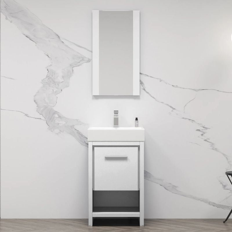 Blossom Milan 014 Freestanding All-Wood Bathroom Vanity with Ceramic Sink - Quality Home Distribution