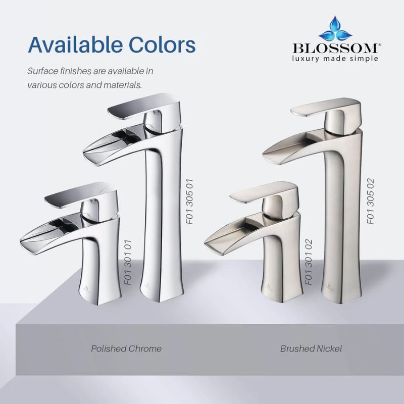 Blossom F01-305 Single Handle Bathroom Faucet – 4-Piece Contractor Value Pack - Quality Home Distribution