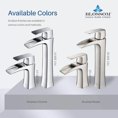 Blossom F01-305 Single Handle Bathroom Faucet – 4-Piece Contractor Value Pack - Quality Home Distribution