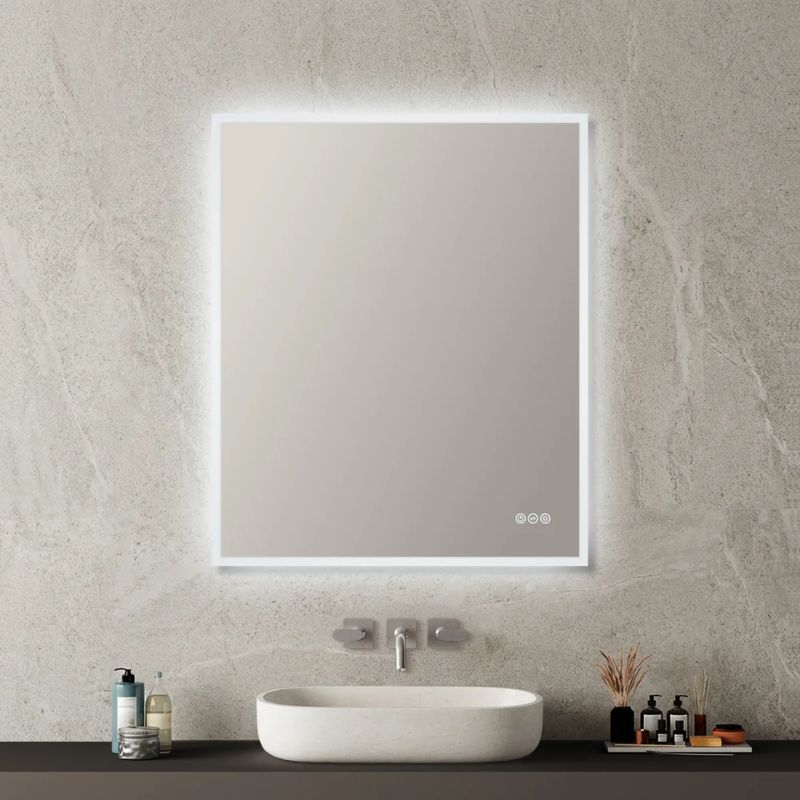 Blossom Beta LED Backlit Mirror with Frosted Sides and Built-In Defogger - Quality Home Distribution