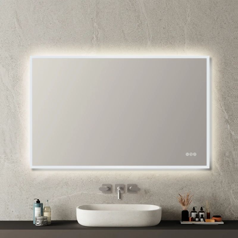 Blossom Beta LED Backlit Mirror with Frosted Sides and Built-In Defogger - Quality Home Distribution