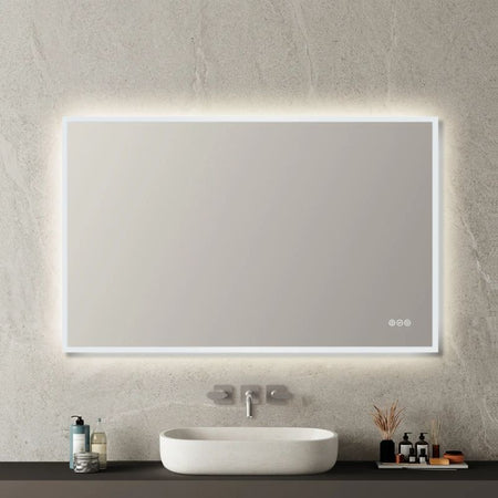 Blossom Beta LED Backlit Mirror with Frosted Sides and Built-In Defogger - Quality Home Distribution