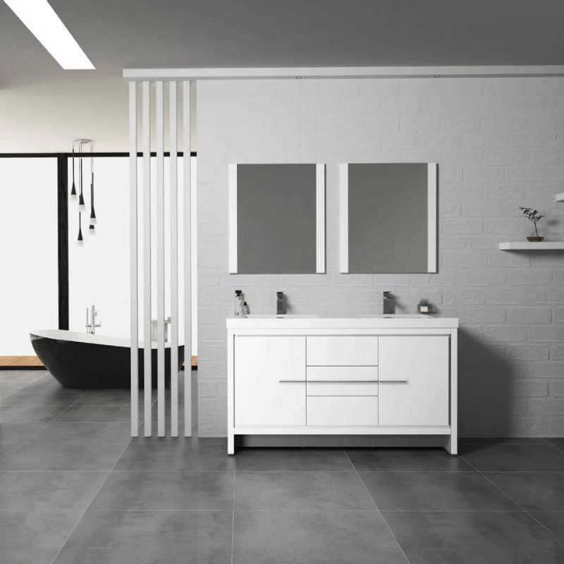 Blossom Milan 014 Freestanding All-Wood Bathroom Vanity with Ceramic Sink - Quality Home Distribution