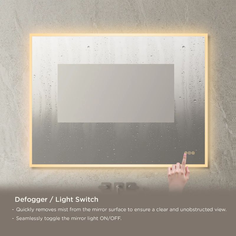 Blossom Beta LED Backlit Mirror with Frosted Sides and Built-In Defogger - Quality Home Distribution