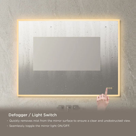 Blossom Beta LED Backlit Mirror with Frosted Sides and Built-In Defogger - Quality Home Distribution