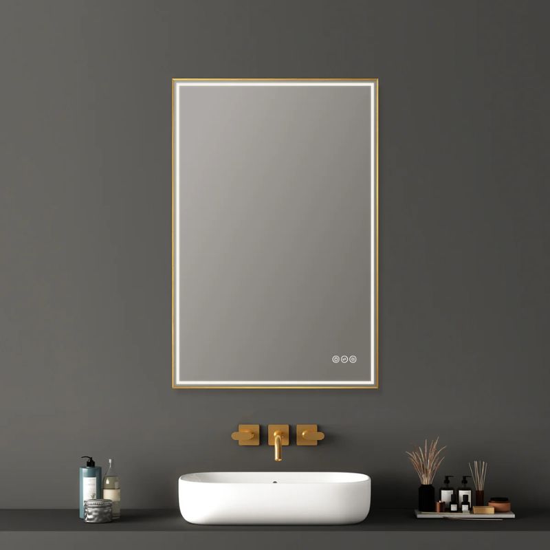 Blossom Stellar LED Framed Mirror with Built-In Defogger and Dimmable Lighting - Quality Home Distribution