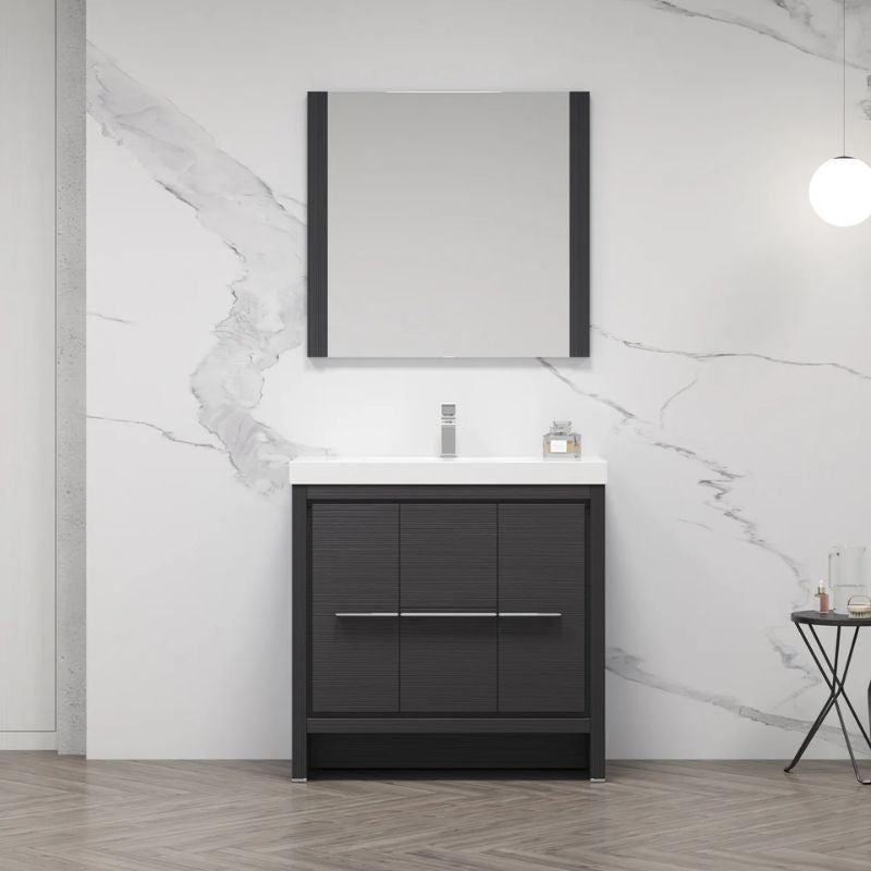 Blossom Milan 014 Freestanding All-Wood Bathroom Vanity with Ceramic Sink - Quality Home Distribution