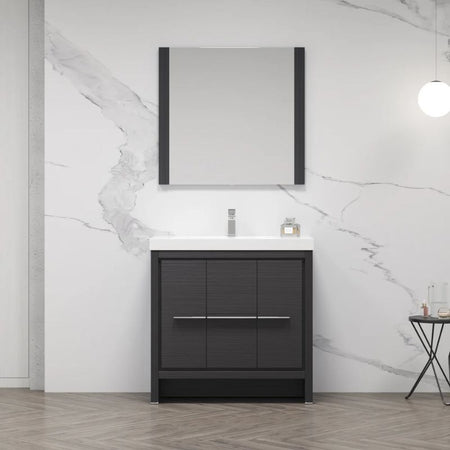 Blossom Milan 014 Freestanding All-Wood Bathroom Vanity with Ceramic Sink - Quality Home Distribution