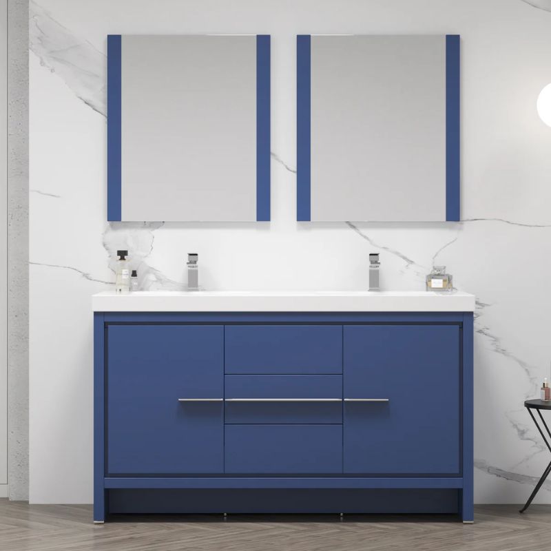 Blossom Milan 014 Freestanding All-Wood Bathroom Vanity with Ceramic Sink - Quality Home Distribution