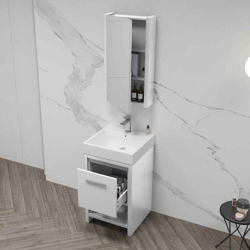 Blossom Milan 014 Freestanding All-Wood Bathroom Vanity with Ceramic Sink - Quality Home Distribution