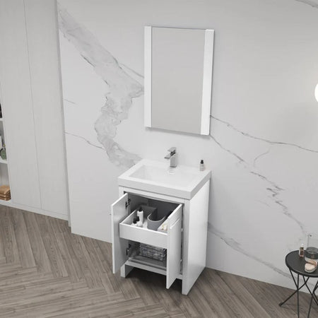 Blossom Milan 014 Freestanding All-Wood Bathroom Vanity with Ceramic Sink - Quality Home Distribution