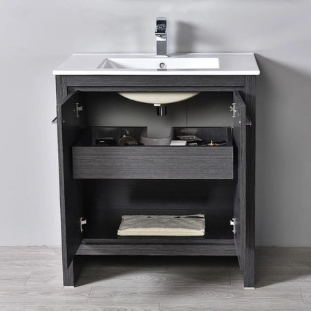 Blossom Milan 014 Freestanding All-Wood Bathroom Vanity with Ceramic Sink - Quality Home Distribution
