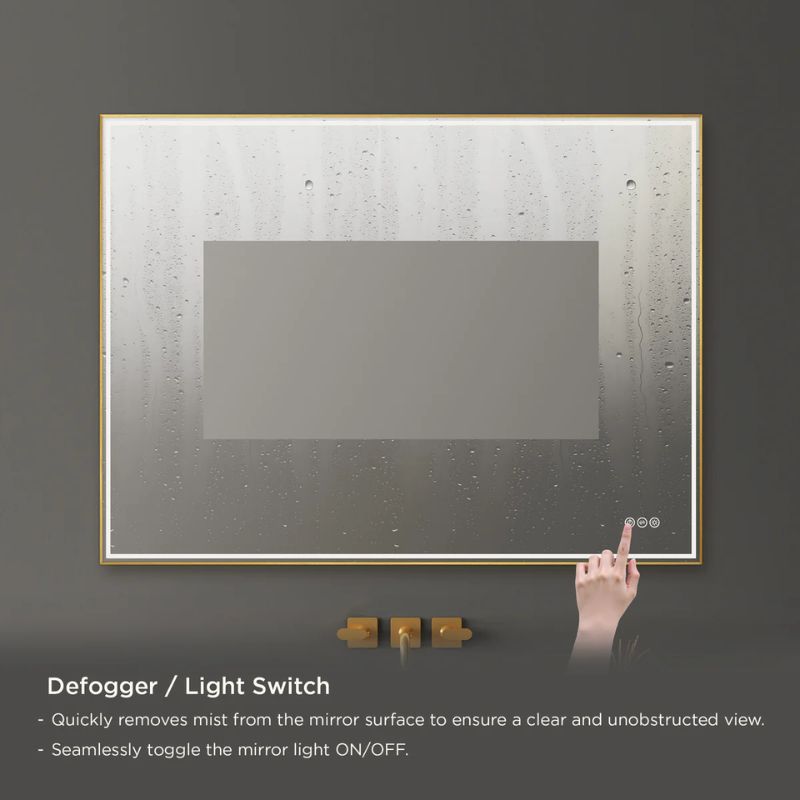 Blossom Stellar LED Framed Mirror with Built-In Defogger and Dimmable Lighting - Quality Home Distribution