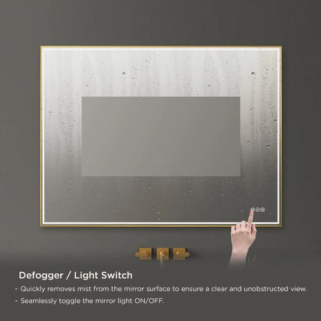 Blossom Stellar LED Framed Mirror with Built-In Defogger and Dimmable Lighting - Quality Home Distribution