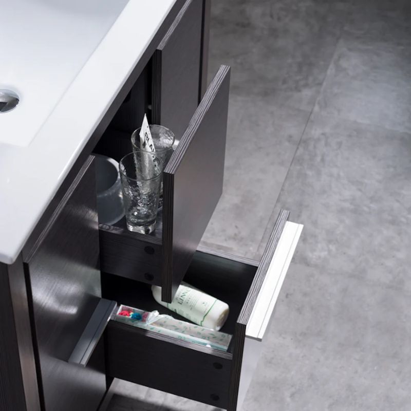 Blossom Milan 014 Freestanding All-Wood Bathroom Vanity with Ceramic Sink - Quality Home Distribution
