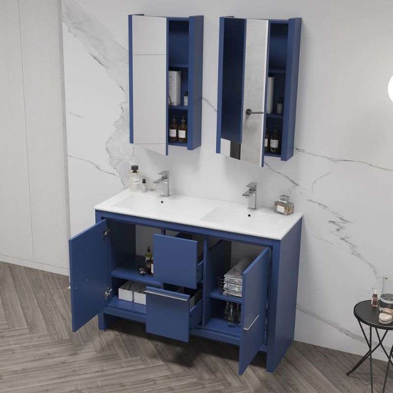 Blossom Milan 014 Freestanding All-Wood Bathroom Vanity with Ceramic Sink - Quality Home Distribution