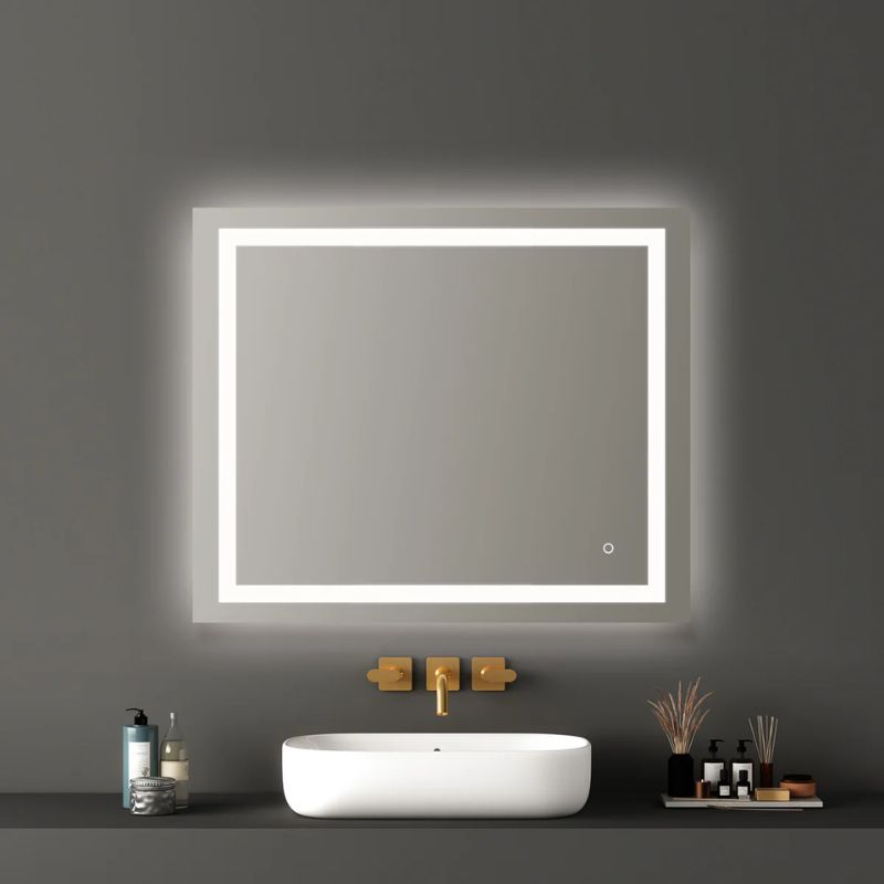 Blossom Lyra Frameless LED Bathroom Mirror with Integrated Defogger - Quality Home Distribution