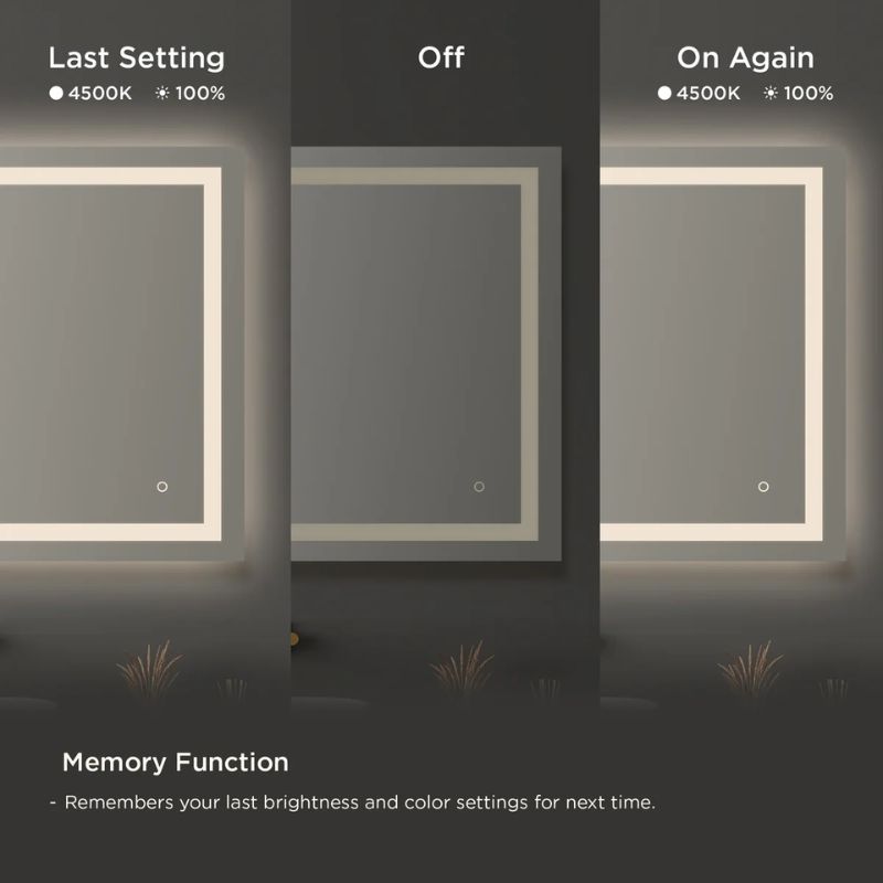 Blossom Lyra Frameless LED Bathroom Mirror with Integrated Defogger - Quality Home Distribution