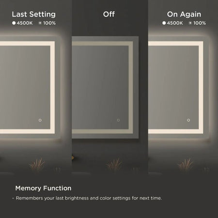 Blossom Lyra Frameless LED Bathroom Mirror with Integrated Defogger - Quality Home Distribution