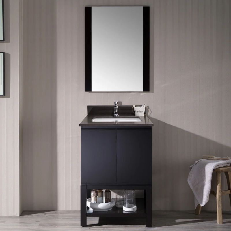 Blossom Monaco Freestanding Solid Wood Vanity with Quartz Top & Mirror - Quality Home Distribution