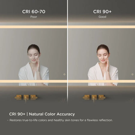 Blossom Lyra Frameless LED Bathroom Mirror with Integrated Defogger - Quality Home Distribution