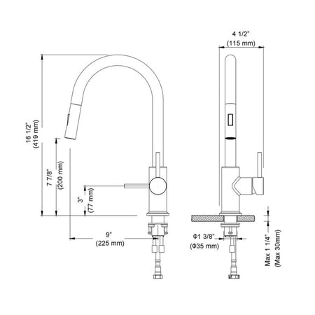 Blossom F01-206 Single Handle Pull-Down Kitchen Faucet - Quality Home Distribution