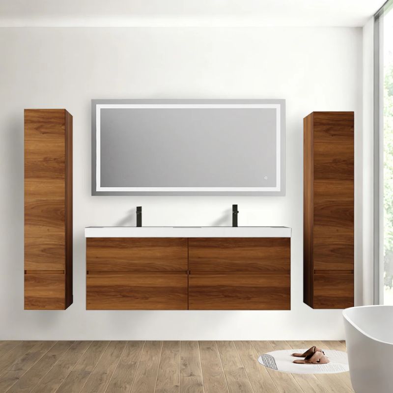 Blossom Assisi 036 Modern Wall-Hung Bathroom Vanity with Soft-Close Drawers - QHD