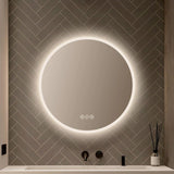 Blossom Orion Round LED Backlit Mirror with Frosted Edge and Integrated Defogger - Quality Home Distribution