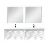 Blossom Paris 008 Wall-Mounted Floating Vanity with Wavy Textured Design - Quality Home Distribution