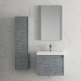 Blossom Paris 008 Wall-Mounted Floating Vanity with Wavy Textured Design - Quality Home Distribution