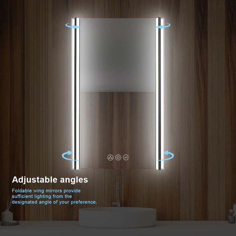 Blossom Binary LED Framed Bathroom Mirror with Dimmable Light and Anti-Fog