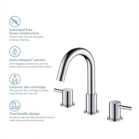 Blossom KBF1016 Widespread 8-Inch Bathroom Sink Faucet - Quality Home Distribution