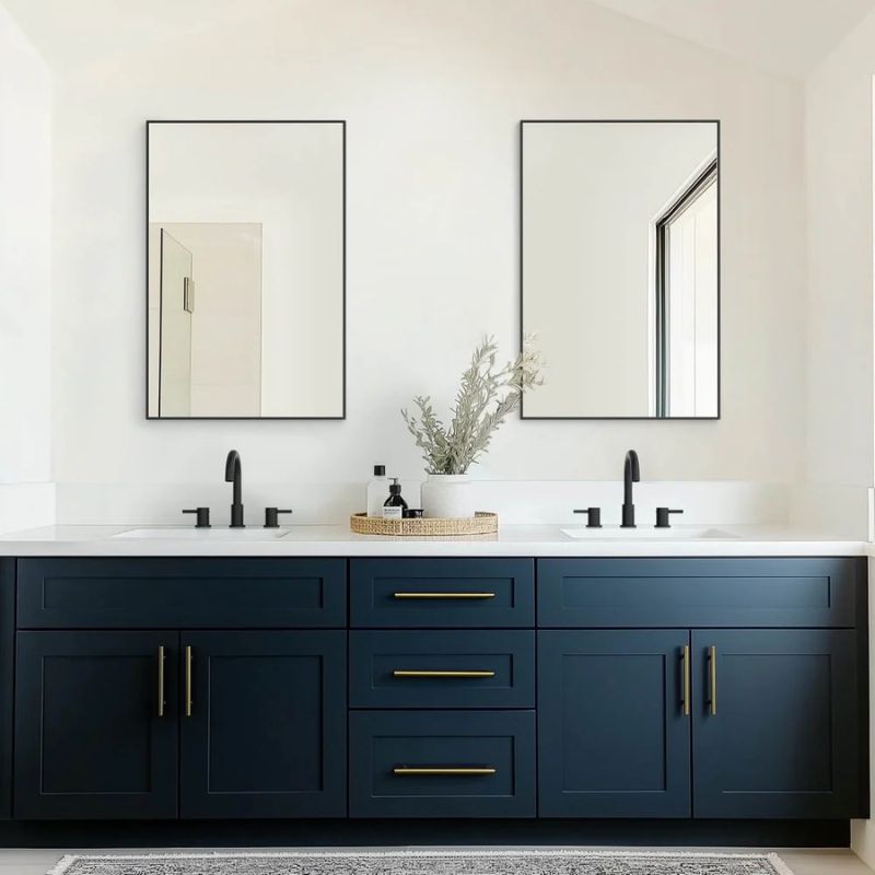 Blossom FM1 Metal Framed Wall Mirror - Shatterproof & Rust-Resistant Design - Quality Home Distribution