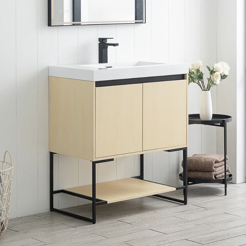 Blossom Porto 032 Freestanding Modern Vanity with Integrated Acrylic Sink - Quality Home Distribution