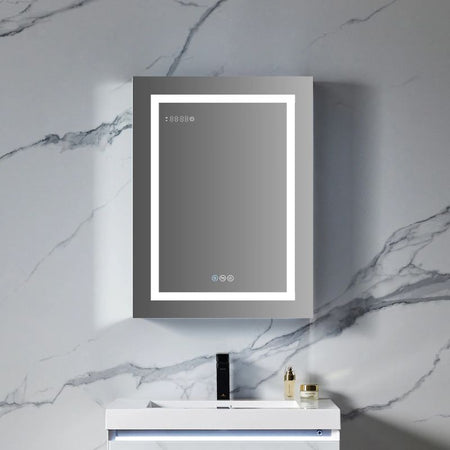 Blossom Asta LED Medicine Cabinet with Built-In Defogger and Triple Mirror Design - Quality Home Distribution