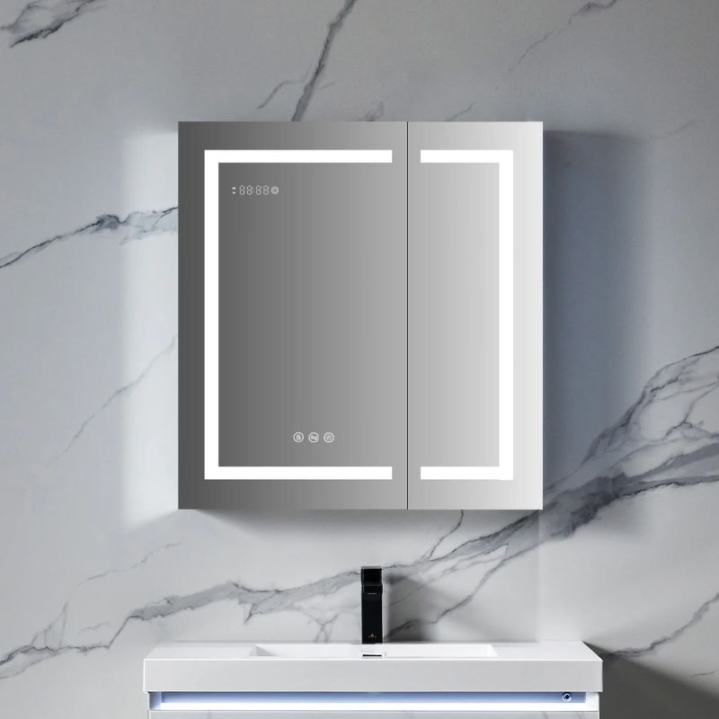 Blossom Asta LED Medicine Cabinet with Built-In Defogger and Triple Mirror Design - Quality Home Distribution