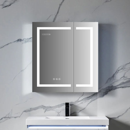 Blossom Asta LED Medicine Cabinet with Built-In Defogger and Triple Mirror Design - Quality Home Distribution