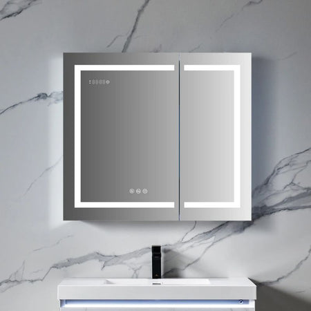 Blossom Asta LED Medicine Cabinet with Built-In Defogger and Triple Mirror Design - Quality Home Distribution