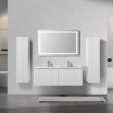 Blossom Positano 028 Floating Vanity Cabinet with Vertical Textured Front - Quality Home Distribution