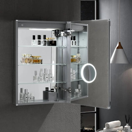 Blossom Asta LED Medicine Cabinet with Built-In Defogger and Triple Mirror Design - Quality Home Distribution