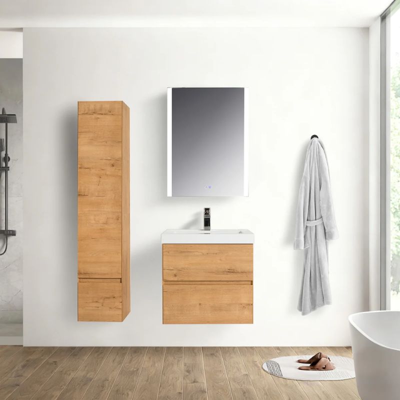 Blossom Assisi 036 Modern Wall-Hung Bathroom Vanity with Soft-Close Drawers - QHD