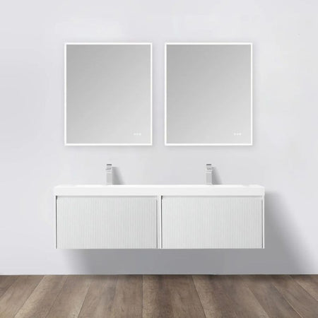 Blossom Positano 028 Floating Vanity Cabinet with Vertical Textured Front - Quality Home Distribution