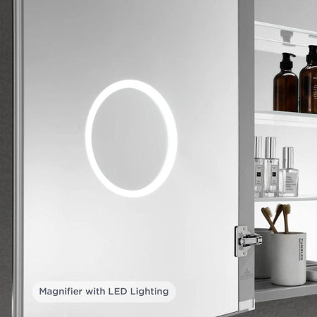 Blossom Asta LED Medicine Cabinet with Built-In Defogger and Triple Mirror Design - Quality Home Distribution