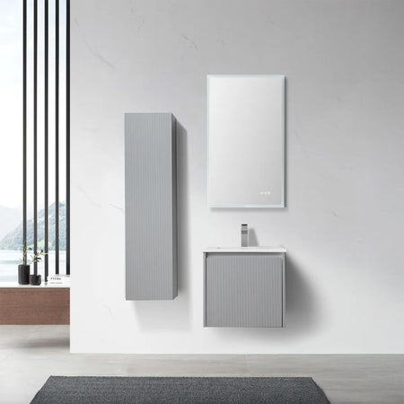 Blossom Positano 028 Floating Vanity Cabinet with Vertical Textured Front - Quality Home Distribution