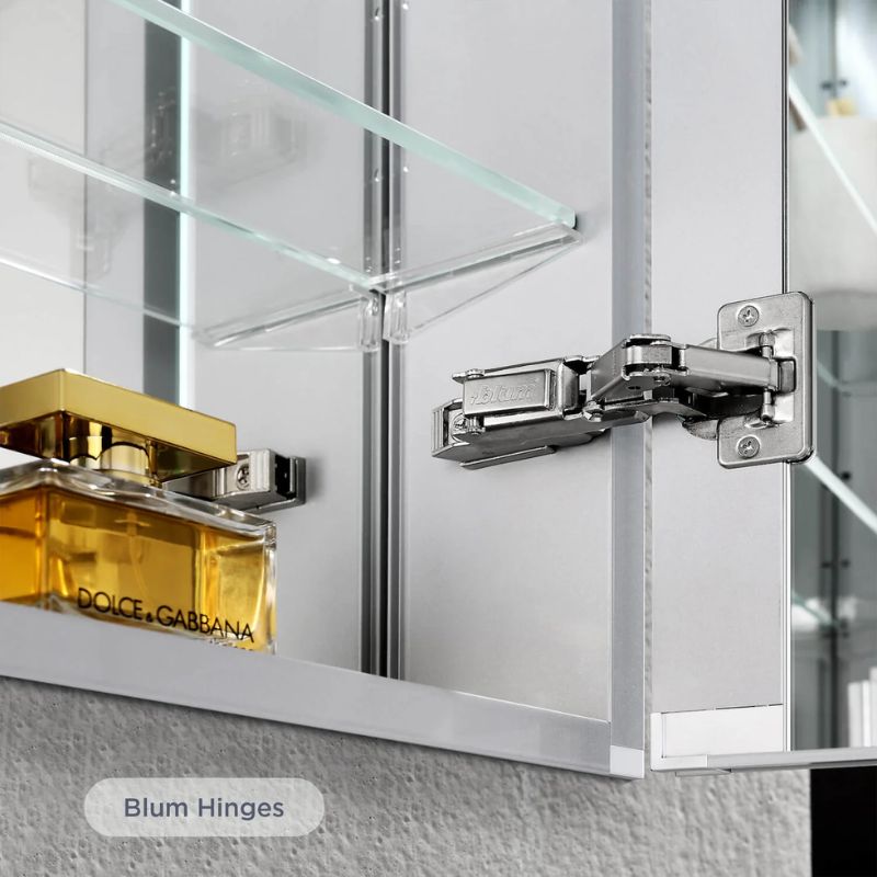 Blossom Asta LED Medicine Cabinet with Built-In Defogger and Triple Mirror Design - Quality Home Distribution